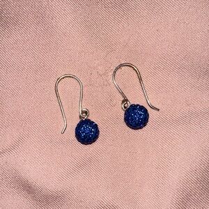 Crystal Elegant Blue Beaded Earrings